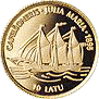 Одна из самых маленьких монет мира. Шхуна 
